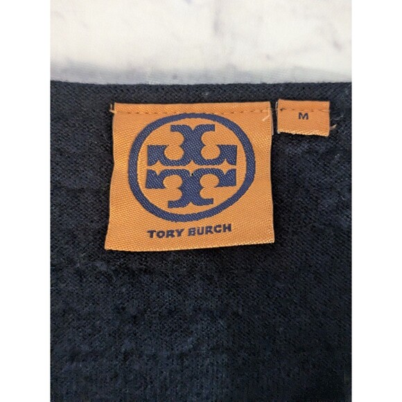 Tory Burch Merino Wool Tunic Sweater With Beaded Rope Collar Size Medium - Picture 5 of 11